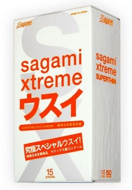 Ультратонкие презервативы Sagami Xtreme SUPERTHIN - 15 шт. - Sagami - купить с доставкой в Сургуте
