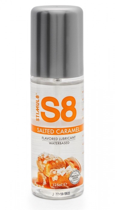 Смазка на водной основе S8 Flavored Lube со вкусом соленой карамели - 125 мл. - Stimul8 - купить с доставкой в Сургуте