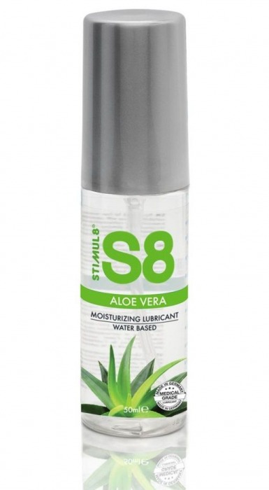 Лубрикант на водной основе S8 Aloe Vera Lube с алоэ вера - 50 мл. - Stimul8 - купить с доставкой в Сургуте