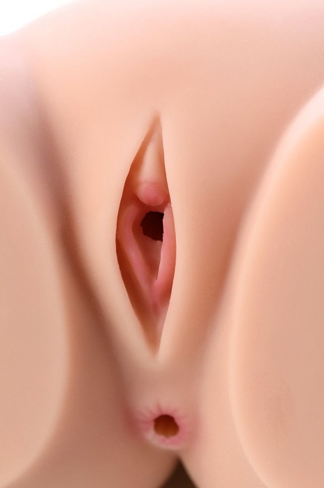 Мастурбатор-полуторс Cherry с вибрацией и двумя любовными тоннелями - KOKOS - в Сургуте купить с доставкой