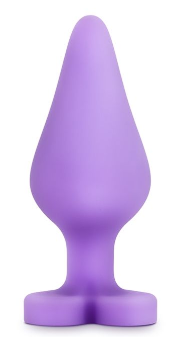 Фиолетовая анальная пробка Naughty Candy Heart Do Me Now - 8,9 см. - Blush Novelties - купить с доставкой в Сургуте