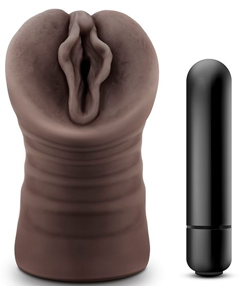 Коричневый мастурбатор-вагина Alexis - Blush Novelties - в Сургуте купить с доставкой