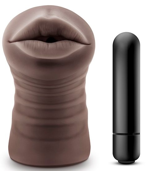 Коричневый мастурбатор-ротик Heather - Blush Novelties - в Сургуте купить с доставкой