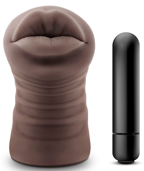 Коричневый мастурбатор-ротик Renee - Blush Novelties - в Сургуте купить с доставкой