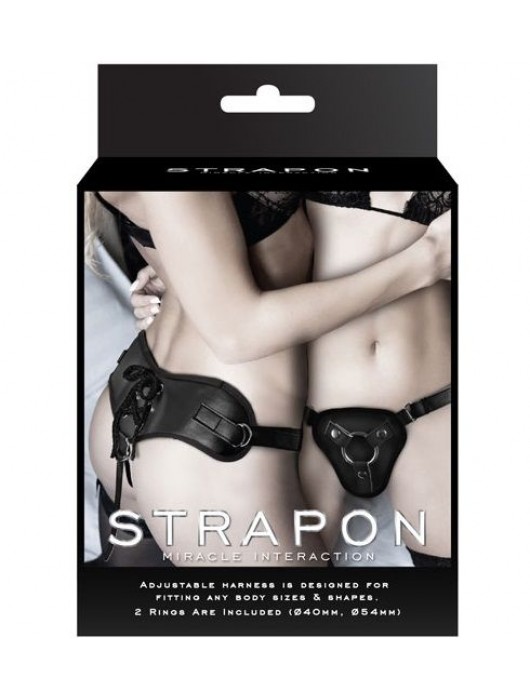 Черные трусики для крепления насадки при помощи кольца - NMC - купить с доставкой в Сургуте