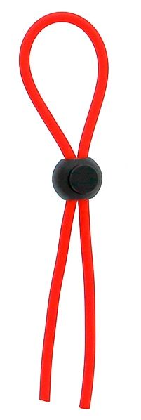 Красное эрекционное лассо с одной бусинкой-утяжкой STRETCHY THICK LASSO - Dream Toys - в Сургуте купить с доставкой