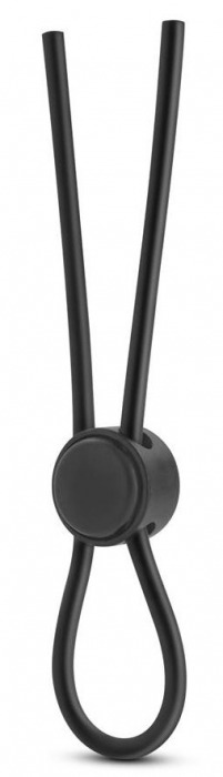 Черное силиконовое лассо на пенис SILICONE LOOP COCK RING - Blush Novelties - в Сургуте купить с доставкой