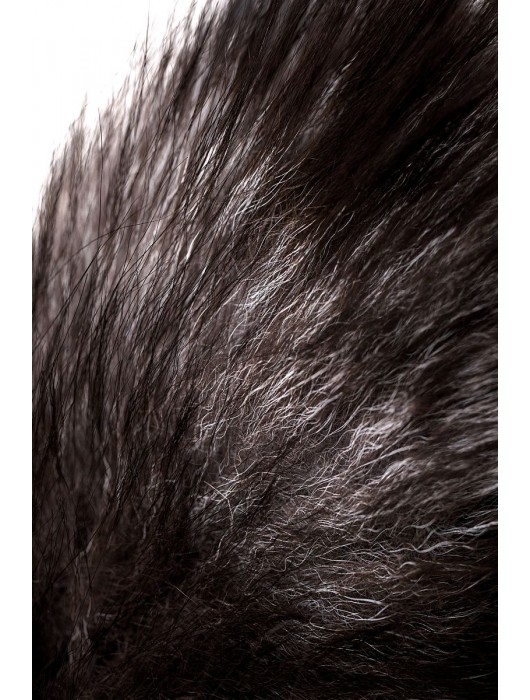 Серебристая металлическая анальная втулка с хвостом чернобурой лисы - размер S - ToyFa - купить с доставкой в Сургуте