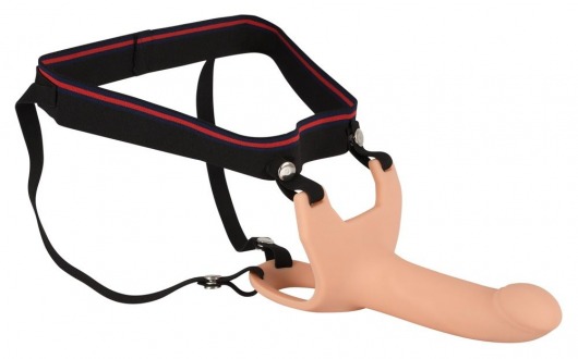 Силиконовый полый страпон на ремнях Silicone Strap-on - 16 см. - Orion - купить с доставкой в Сургуте