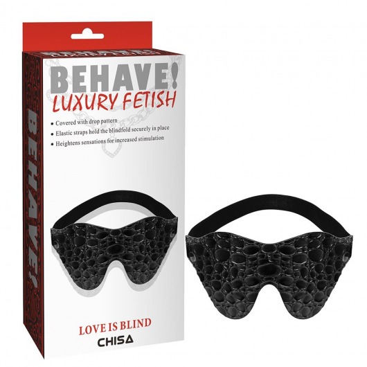 Черная маска на глаза Behave - Chisa - купить с доставкой в Сургуте