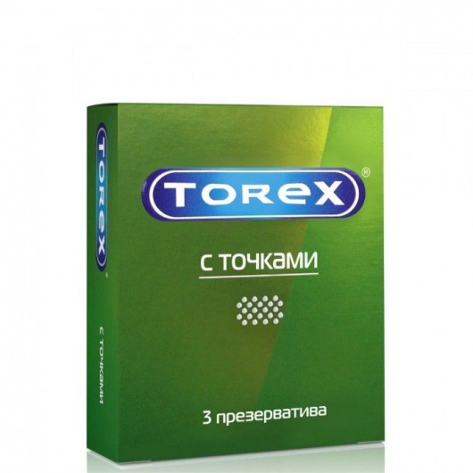 Текстурированные презервативы Torex  С точками  - 3 шт. - Torex - купить с доставкой в Сургуте
