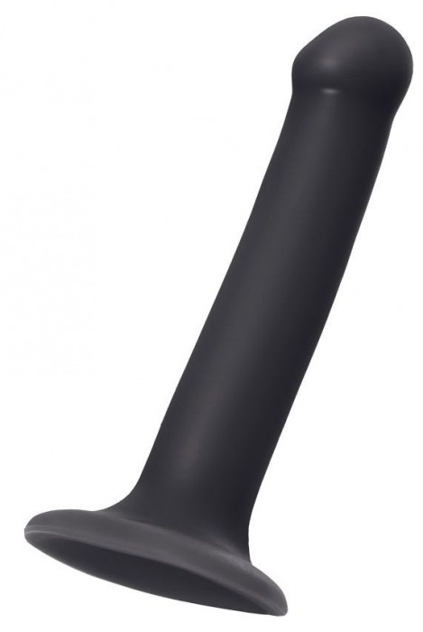 Черный фаллос на присоске Silicone Bendable Dildo M - 18 см. - Strap-on-me - купить с доставкой в Сургуте