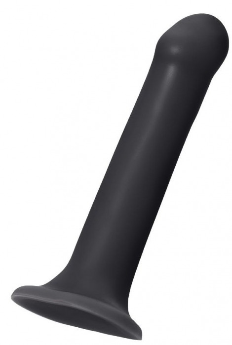 Черный фаллос на присоске Silicone Bendable Dildo XL - 20 см. - Strap-on-me - купить с доставкой в Сургуте