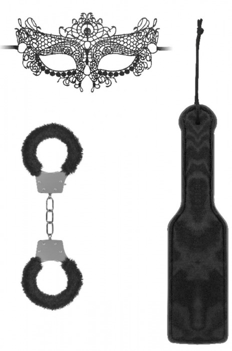 Черный игровой набор Introductory Bondage Kit №4 - Shots Media BV - купить с доставкой в Сургуте