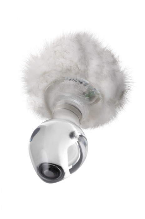 Стеклянная анальная втулка с хвостиком - 9,5 см. - Sexus - купить с доставкой в Сургуте