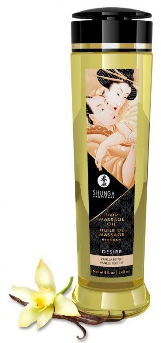 Массажное масло с ароматом ванили Desire - 240 мл. - Shunga - купить с доставкой в Сургуте