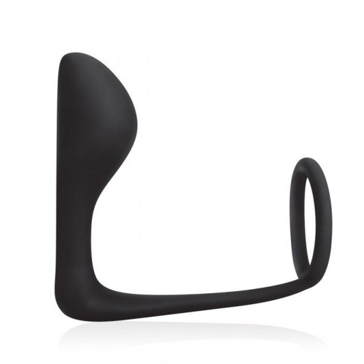 Стимулятор простаты с фиксацией эрекционным кольцом Prostate Gear - BlueLine - в Сургуте купить с доставкой