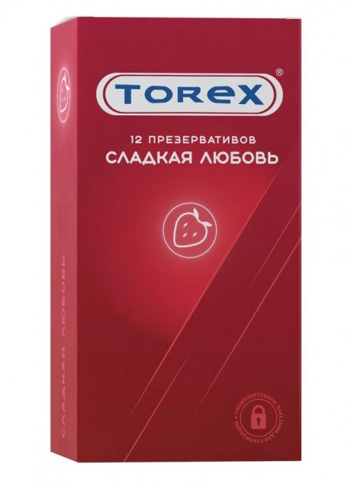 Презервативы Torex  Сладкая любовь  с ароматом клубники - 12 шт. - Torex - купить с доставкой в Сургуте