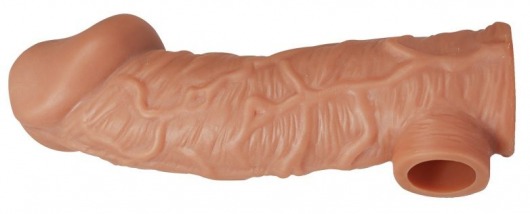 Телесная насадка на фаллос с фиксацией мошонки EXTREME SLEEVE - 15,6 см. - KOKOS - в Сургуте купить с доставкой