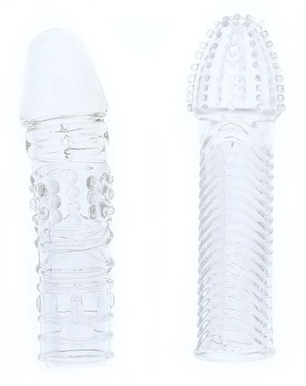 Комплект из 2 прозрачных насадок на пенис PENIS EXTENDER PACK - Dream Toys - в Сургуте купить с доставкой