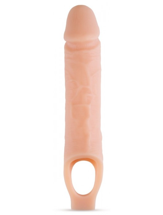 Телесный реалистичный фаллоудлинитель 10 Inch Silicone Cock Sheath Penis Extender - 25,4 см. - Blush Novelties - в Сургуте купить с доставкой