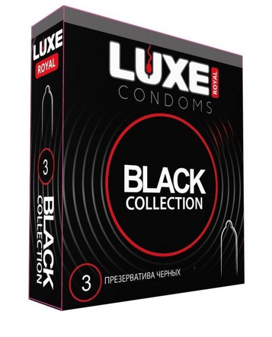 Черные презервативы LUXE Royal Black Collection - 3 шт. - Luxe - купить с доставкой в Сургуте