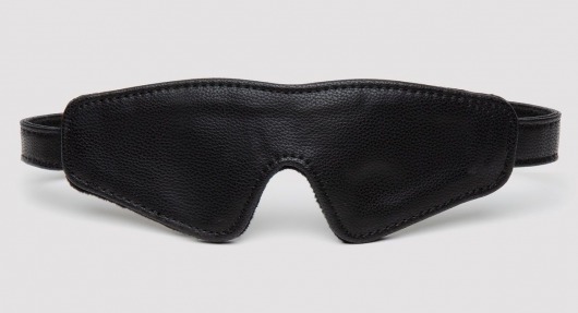 Черная плотная маска на глаза Bound to You Faux Leather Blindfold - Fifty Shades of Grey - купить с доставкой в Сургуте