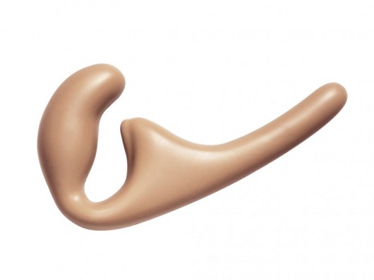 Бежевый безремневой страпон Seduction - 20,5 см. - Lola Games - купить с доставкой в Сургуте
