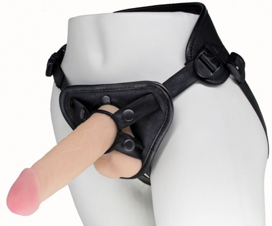 Пояс харнесс BEST UNI strap с 2 насадками - 18 и 22 см. - LOVETOY (А-Полимер) - купить с доставкой в Сургуте