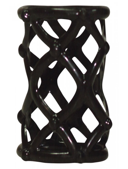 Чёрная насадка-сетка на пенис Orgasmus Wunder - Orion - в Сургуте купить с доставкой