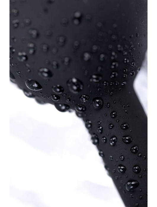 Черная анальная втулка с прозрачным стразом - 7,2 см. - POPO Pleasure - купить с доставкой в Сургуте