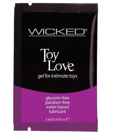 Лубрикант на водной основе для использования с игрушками WICKED Toy Love - 3 мл. - Wicked - купить с доставкой в Сургуте