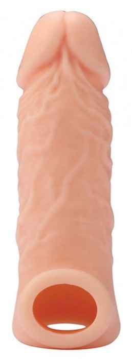 Телесная насадка EXTENDER WITH BALL STRAP 5.5 - 14 см. - Dream Toys - в Сургуте купить с доставкой