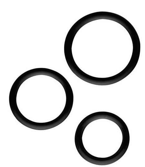 Набор из 3 эрекционных колец SILICONE COCKRINGS - Dream Toys - в Сургуте купить с доставкой