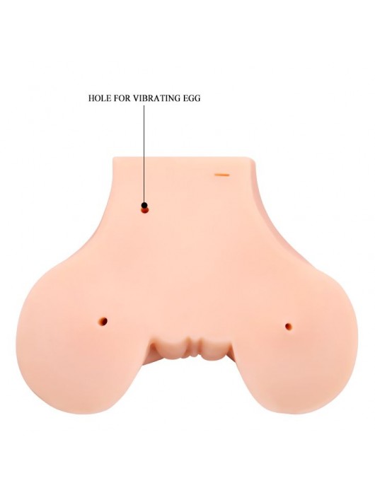 Телесная вибровагина Julie с 2 рабочими отверстиями - Baile - в Сургуте купить с доставкой