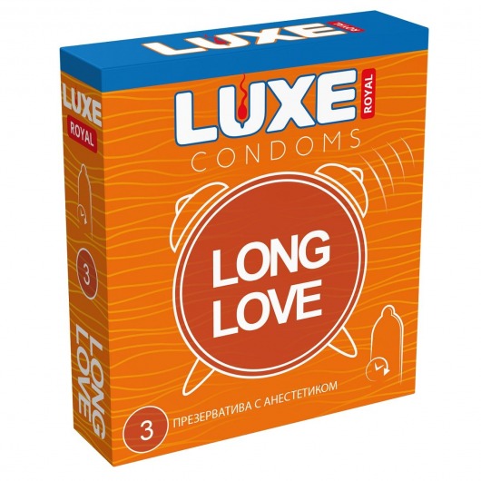 Презервативы с продлевающим эффектом LUXE Royal Long Love - 3 шт. - Luxe - купить с доставкой в Сургуте