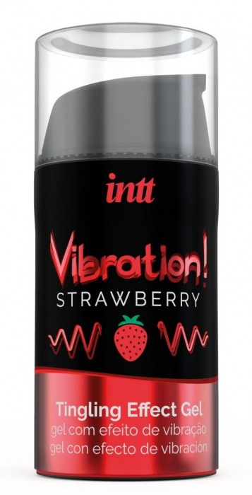 Жидкий интимный гель с эффектом вибрации Vibration! Strawberry - 15 мл. - INTT - купить с доставкой в Сургуте