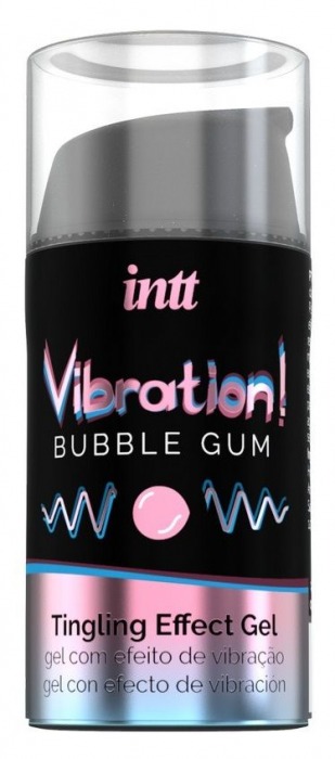 Жидкий интимный гель с эффектом вибрации Vibration! Bubble Gum - 15 мл. - INTT - купить с доставкой в Сургуте