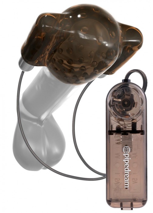 Дымчатый вибростимулятор головки пениса Dual Vibrating Head Teaser - Pipedream - в Сургуте купить с доставкой