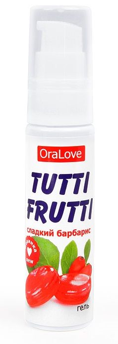 Гель-смазка Tutti-frutti со вкусом барбариса - 30 гр. - Биоритм - купить с доставкой в Сургуте