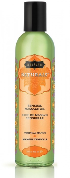 Массажное масло Naturals Tropical Mango с ароматом манго - 236 мл. - Kama Sutra - купить с доставкой в Сургуте