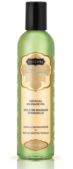 Массажное масло Naturals Vanilla Sandalwood с ароматом ванили и сандала - 236 мл. - Kama Sutra - купить с доставкой в Сургуте