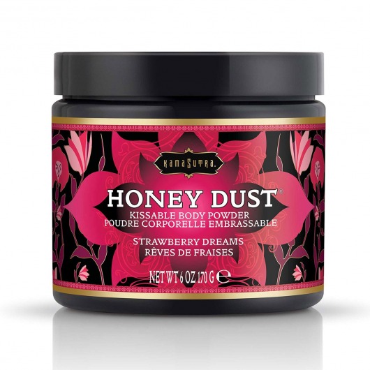 Пудра для тела Honey Dust Body Powder с ароматом клубники - 170 гр. - Kama Sutra - купить с доставкой в Сургуте