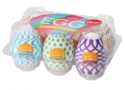 Набор из 6 мастурбаторов Tenga EGG IV с различным рельефом - Tenga - в Сургуте купить с доставкой
