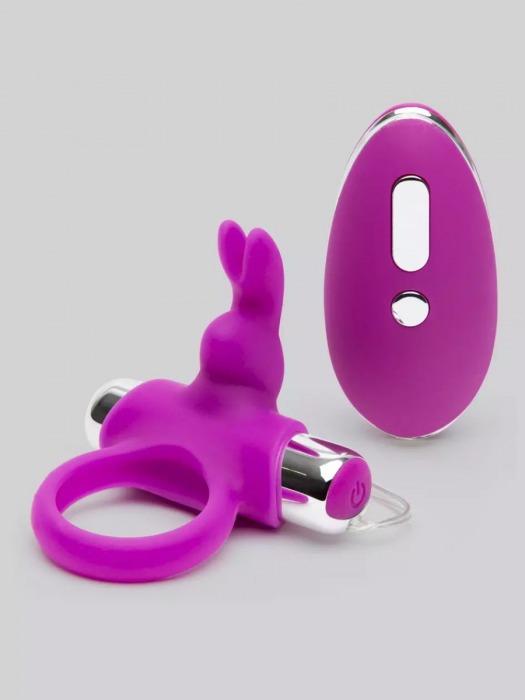 Лиловое виброкольцо с пультом ДУ Remote Control Cock Ring - Happy Rabbit - в Сургуте купить с доставкой