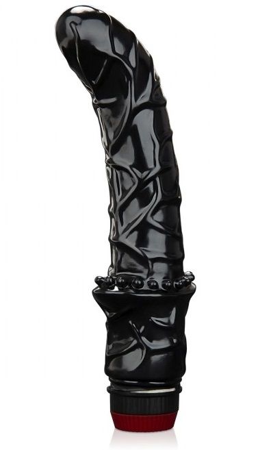 Черный вибромассажер простаты 6  Premium Prostate Massager - BlueLine - в Сургуте купить с доставкой