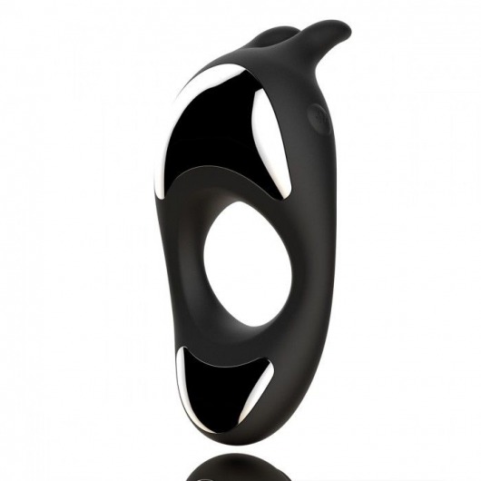 Черное эрекционное кольцо с двумя моторами Zeus Dual Vibe Cock Ring - FeelzToys - в Сургуте купить с доставкой