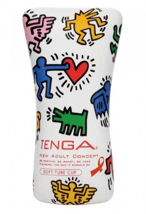 Мастурбатор-туба Keith Haring Soft Tube CUP - Tenga - в Сургуте купить с доставкой