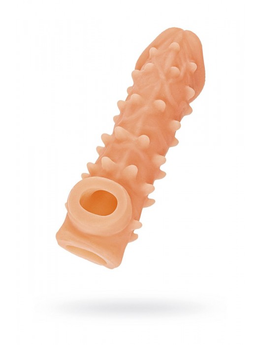 Телесная закрытая насадка с пупырышками Cock Sleeve Size S - 13,8 см. - KOKOS - в Сургуте купить с доставкой