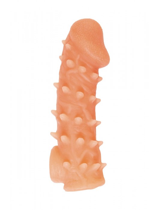 Телесная закрытая насадка с пупырышками Cock Sleeve Size S - 13,8 см. - KOKOS - в Сургуте купить с доставкой